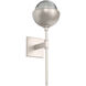 Cabochon LED 7.7 inch Metallic Beige Silver Sconce Wall Light in Smoke, 2700K LED, Belvedere