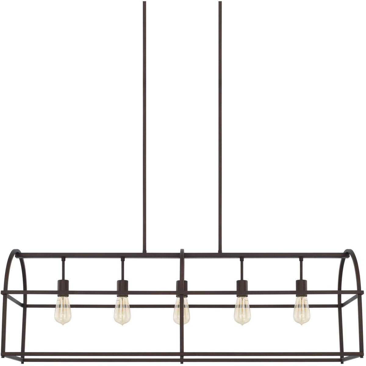 Elijah 5 Light 45.75 inch Bronze Island Ceiling Light