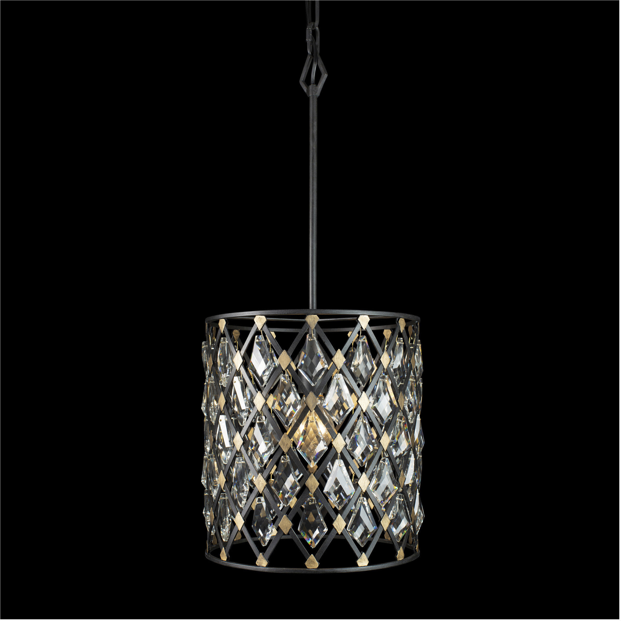 Windsor 1 Light 11.5 inch Carbon/Havana Gold Pendant Ceiling Light