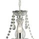 Theatre 3 Light 16 inch Chrome with Clear Chandelier Ceiling Light