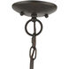 Prism 3 Light 14 inch English Bronze with Antique Brass Finish Accents Semi Flush Mount Ceiling Light