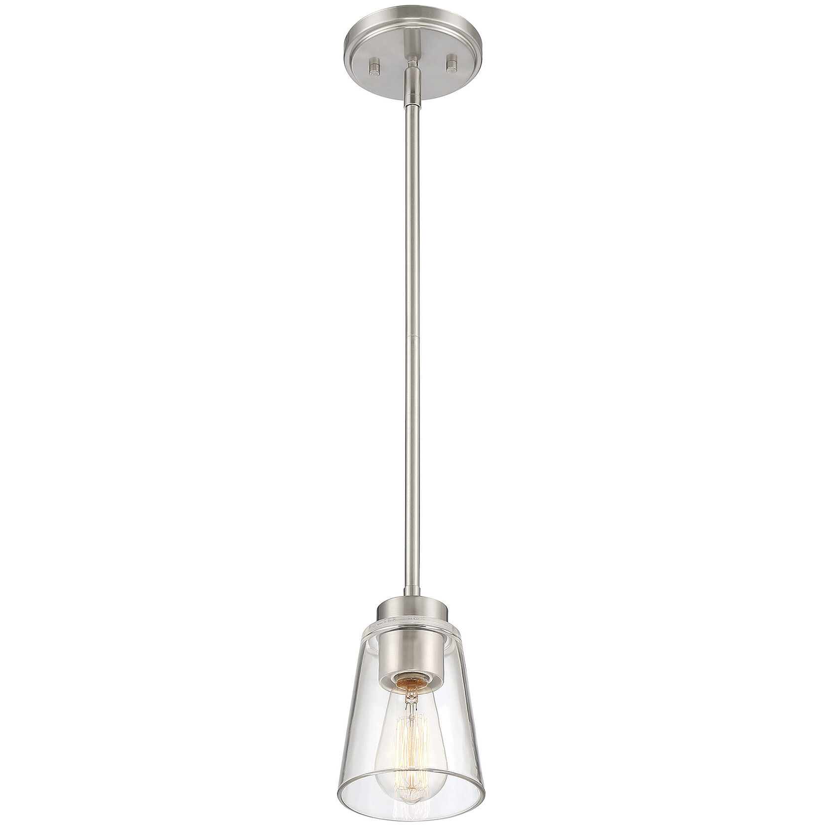 Calhoun 1 Light 5 inch Satin Nickel Mini-Pendant Ceiling Light, Essentials