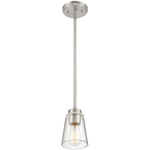Calhoun 1 Light 5 inch Satin Nickel Mini-Pendant Ceiling Light, Essentials