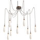 Fiori LED 9 inch Burnished Bronze Swag Multi-Pendant Ceiling Light