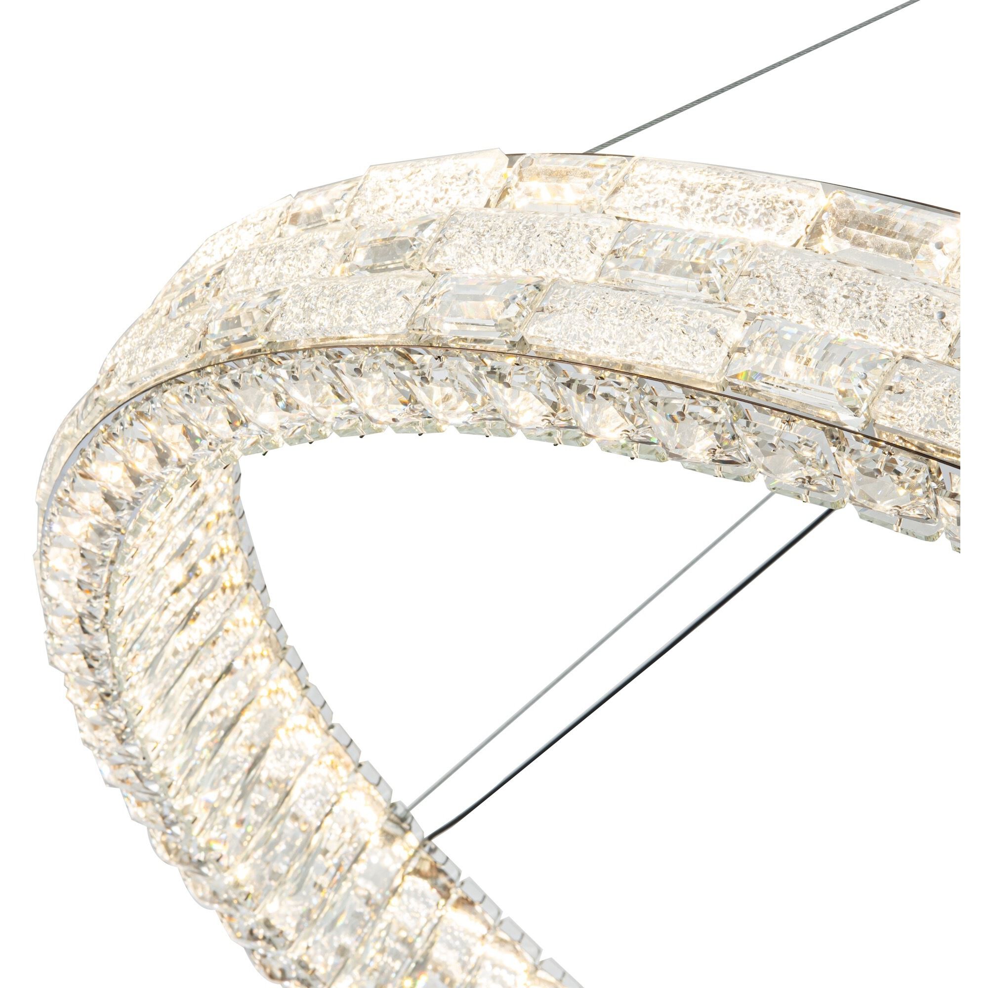 Elegance LED 39.37 inch Polished Nickel Chandelier Ceiling Light