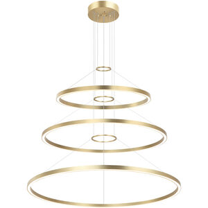 O'Hara LED 40 inch Brushed Gold Chandelier Ceiling Light