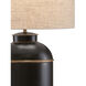 London 27.5 inch 150 watt Black and Gold Table Lamp Portable Light