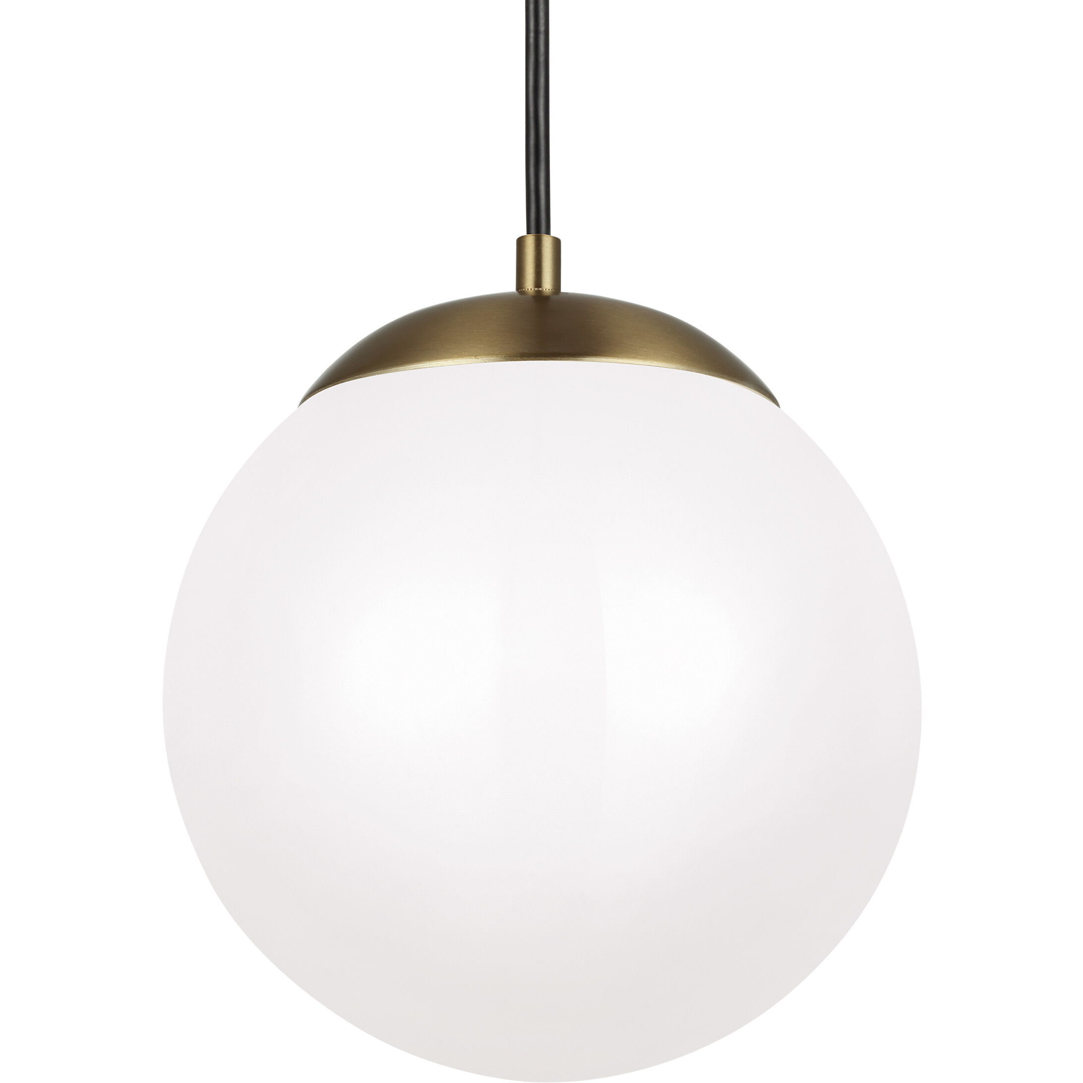 Leo - Hanging Globe Pendant Ceiling Light in Satin Brass