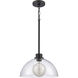 Julian 1 Light 14 inch Matte Black Pendant Ceiling Light