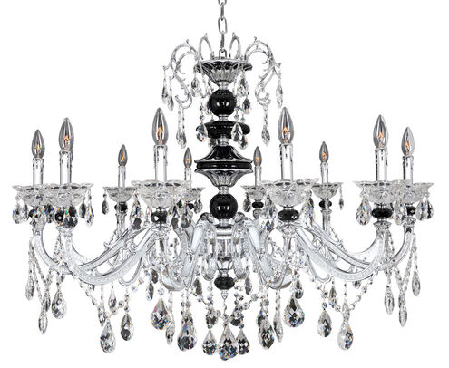 Faure 10 Light 34 inch Chrome Chandelier Ceiling Light in Firenze Clear