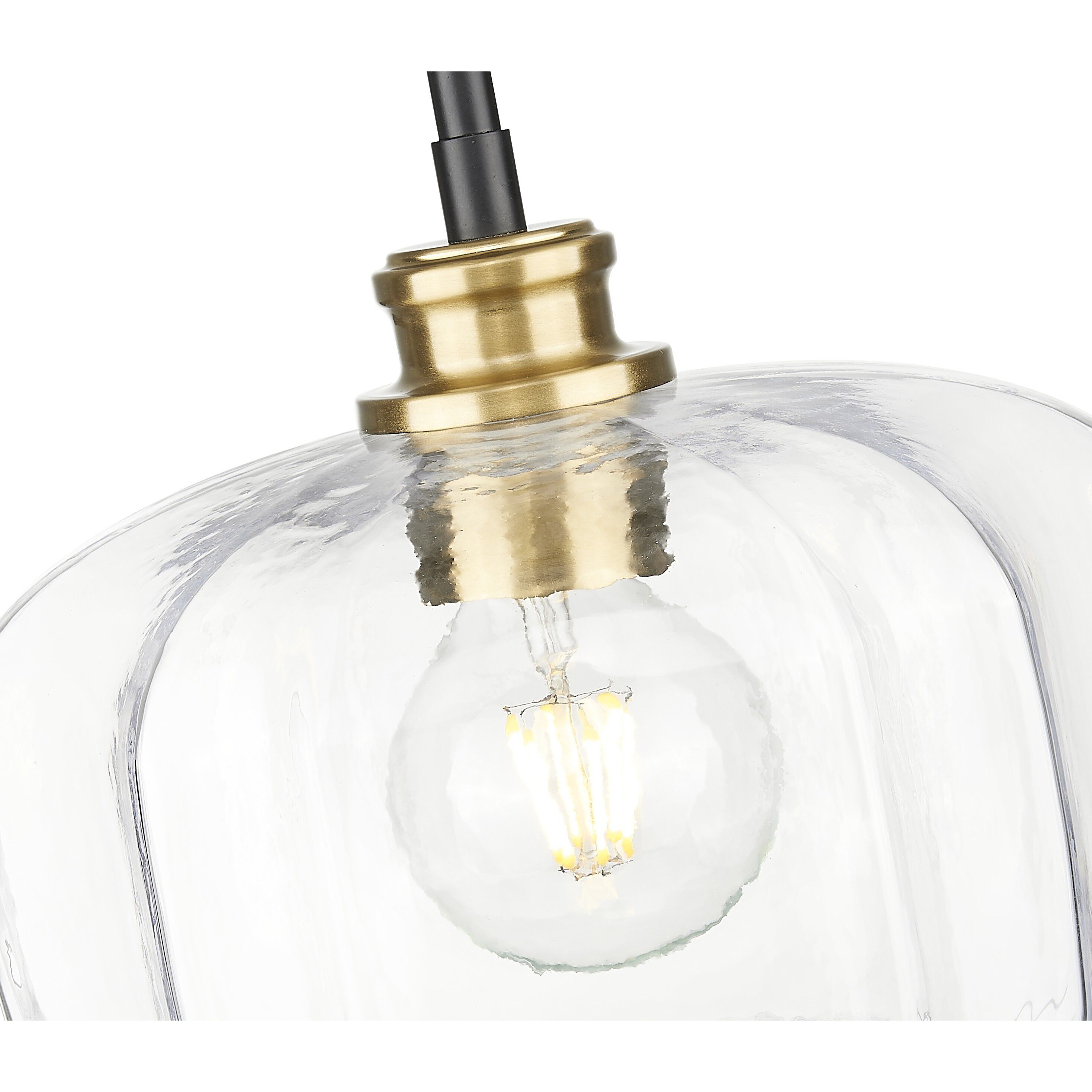 Oxley 1 Light 10 inch Matte Black and Brass Pendant Ceiling Light