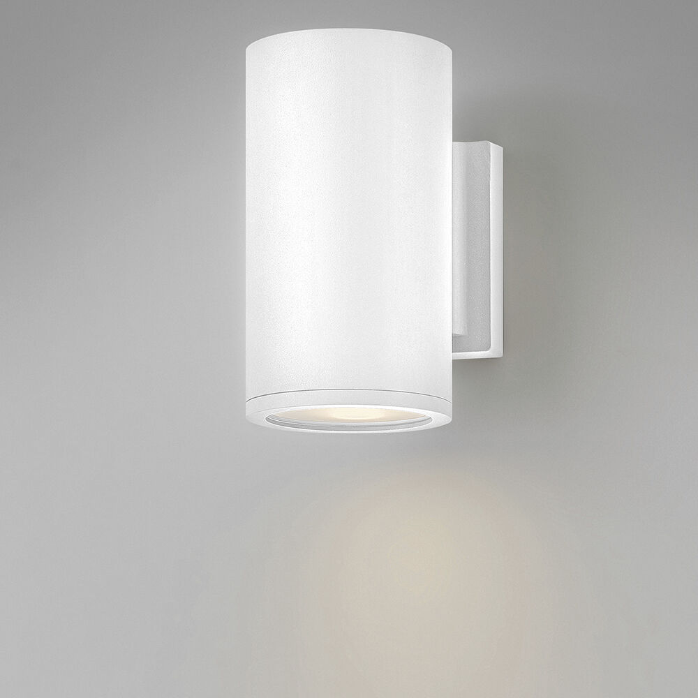 Coastal Elements Silo LED 8 inch Satin White Outdoor Wall Mount Lantern, Down Light