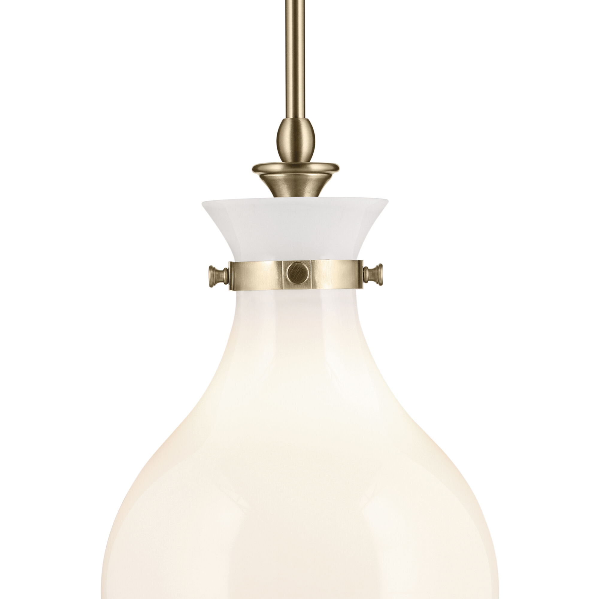 Laria 1 Light Champagne Bronze Pendant Ceiling Light in Opal