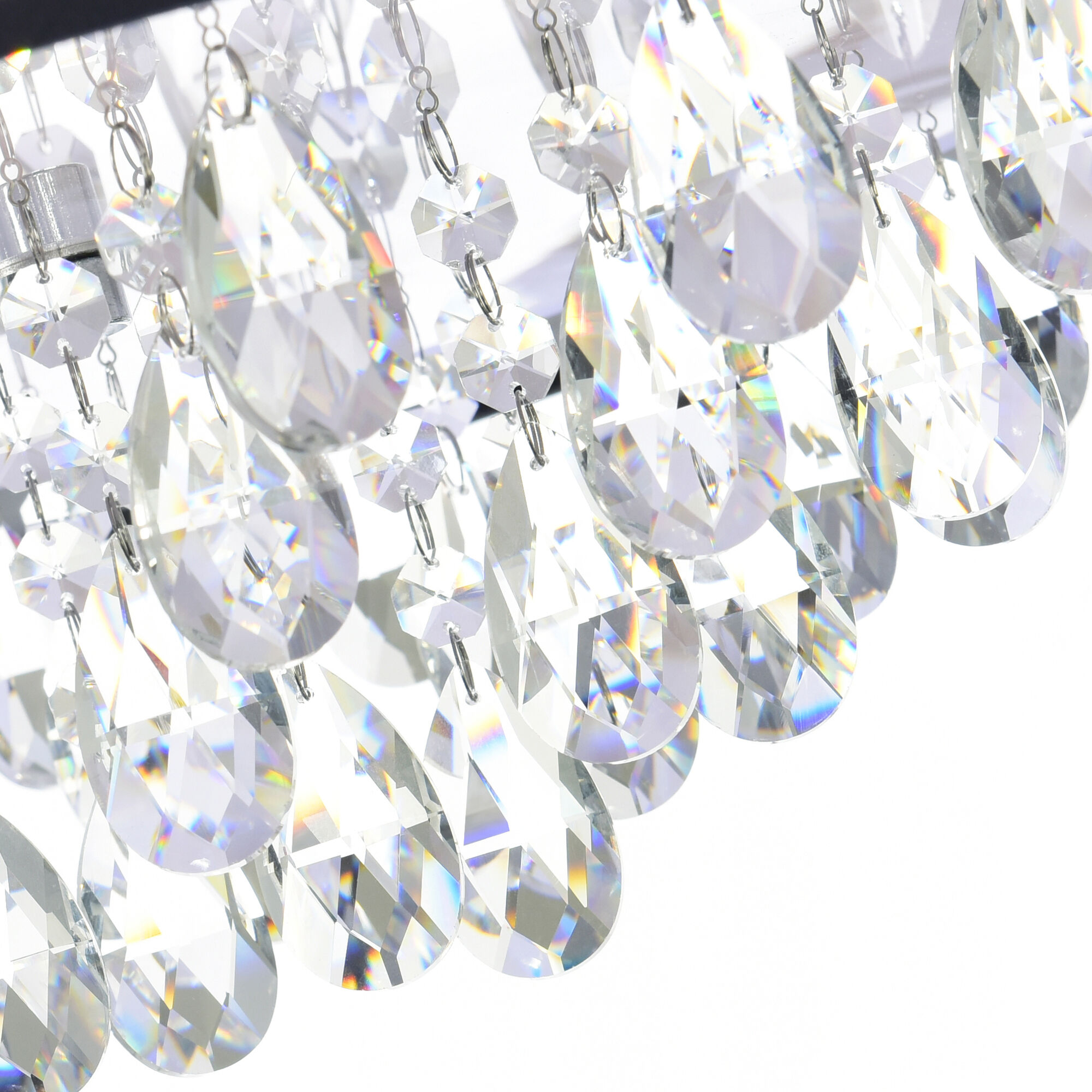 Dash 4 Light 18 inch Chrome Drum Shade Chandelier Ceiling Light in Black