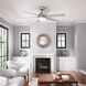 Georgetown 52 inch Brushed Nickel with Light Gray Oak Blades Ceiling Fan