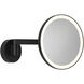 Nagoya 2 Light Matte Black Bathroom Magnifying Mirror Wall Light