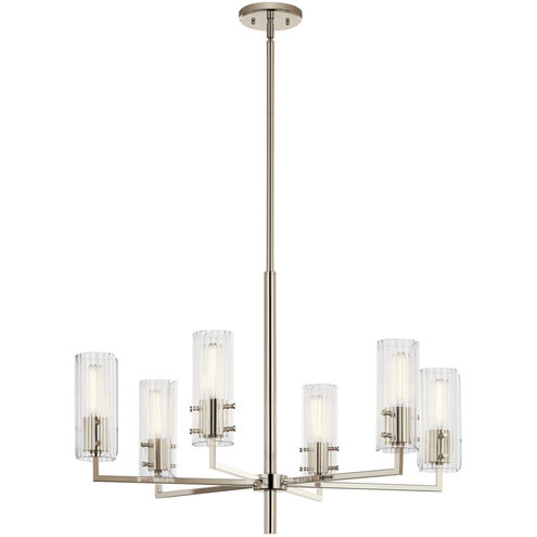 Velestino 6 Light Polished Nickel Chandelier Ceiling Light