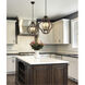 Bohemian 4 Light 16.88 inch Barrelwood with Brass Convertible SemiFlush/Pendant Ceiling Light