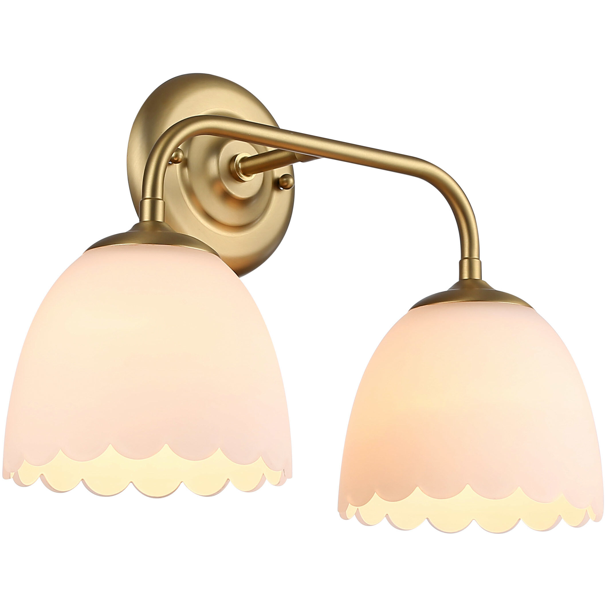 Dorinda Vanity Wall Light in Brushed Champagne Brass