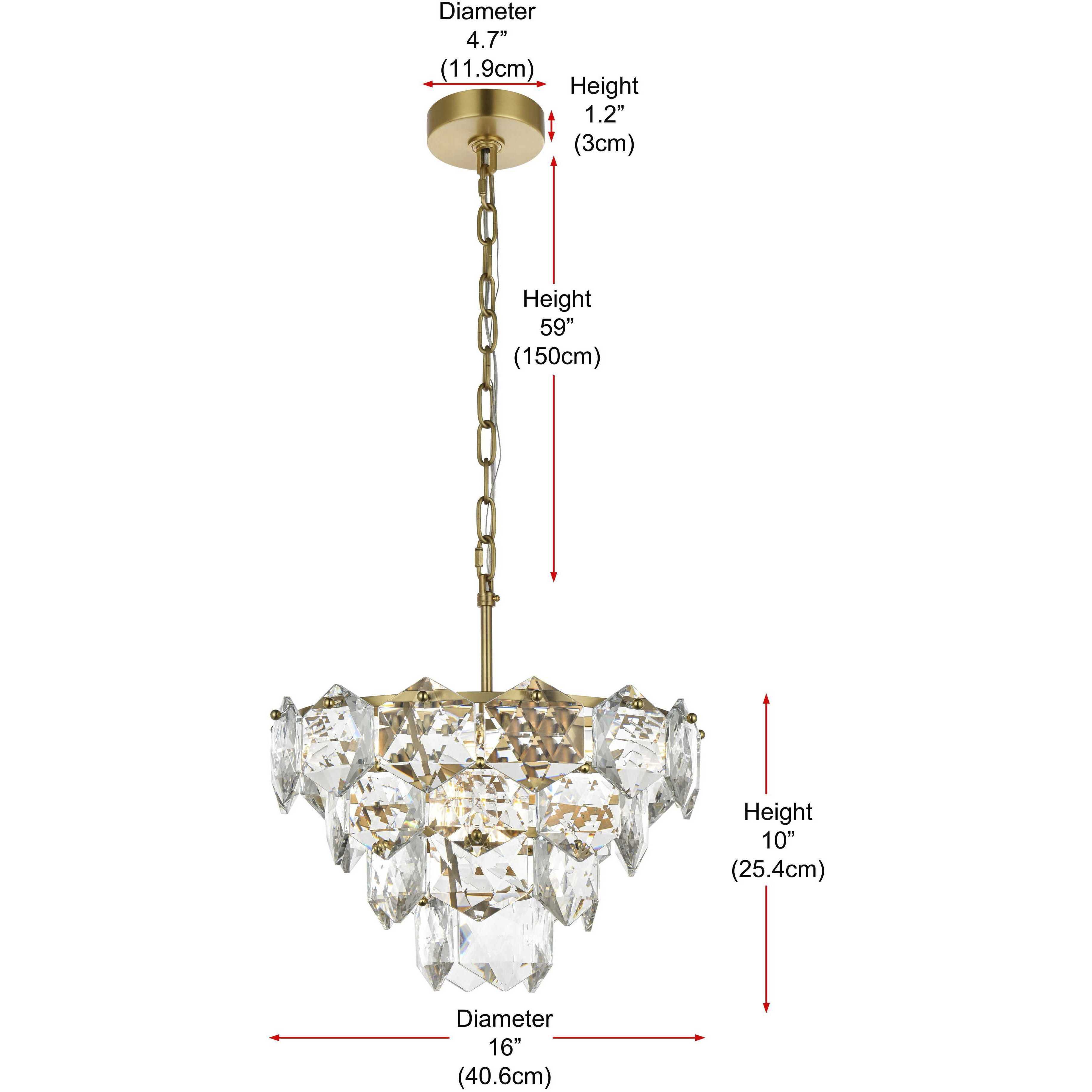 Adaline 6 Light 16 inch Satin Gold Chandelier Ceiling Light