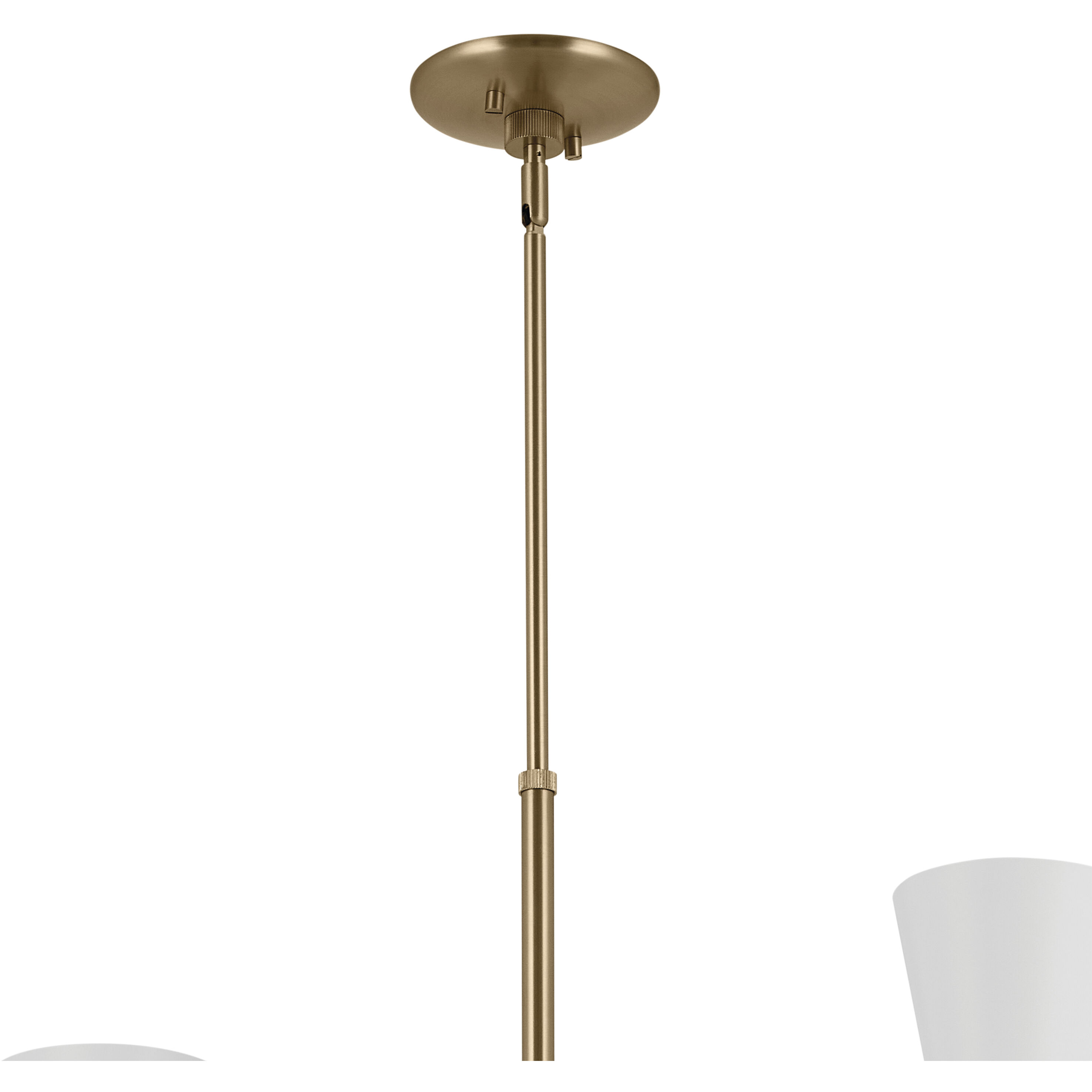 Phix LED 22.5 inch Champagne Bronze with Greige and White Foyer Chandelier Ceiling Light