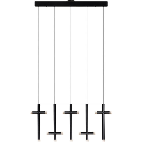 Seesaw 15 Light 5 inch Satin Dark Gray Multi Pendant Ceiling Light