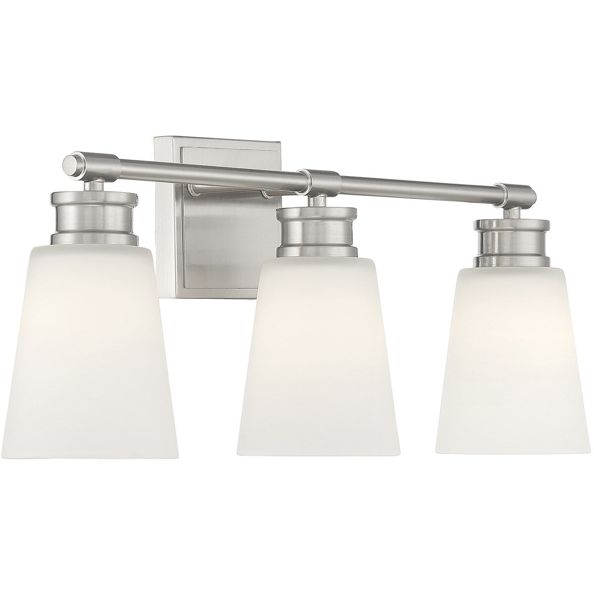 Contemporary 3 Light 23 inch Brushed Nickel Bathroom Vanity Light Wall Light