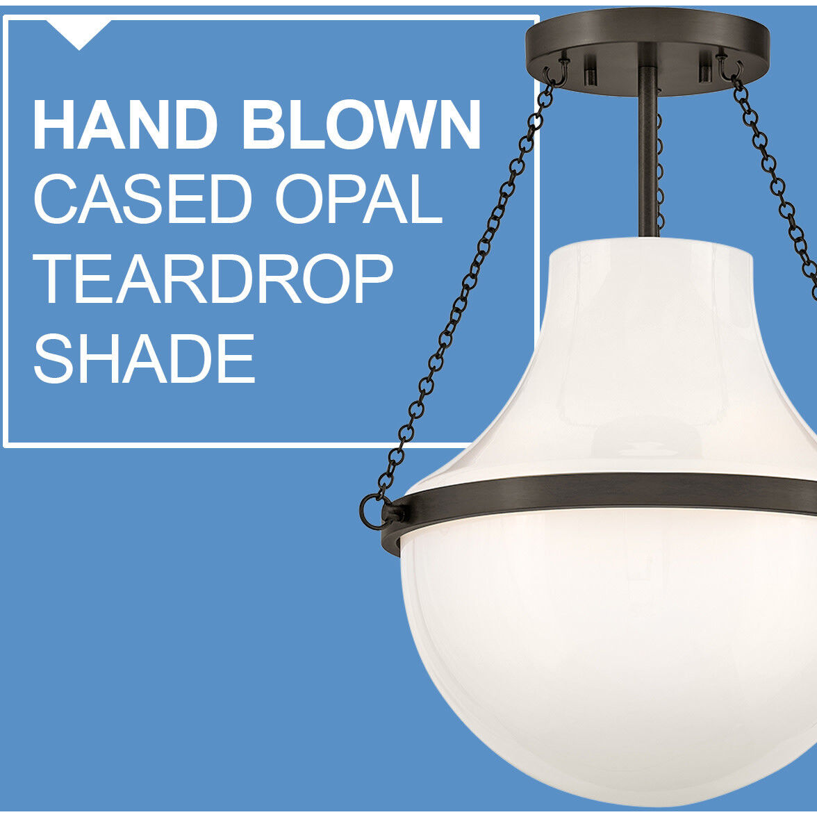 Collins 1 Light 15 inch Black Oxide Semi-Flush Mount Ceiling Light, Medium