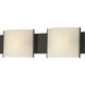Pannelli Vanity Light Wall Light in Opal White Glass, Oil Rubbed Bronze