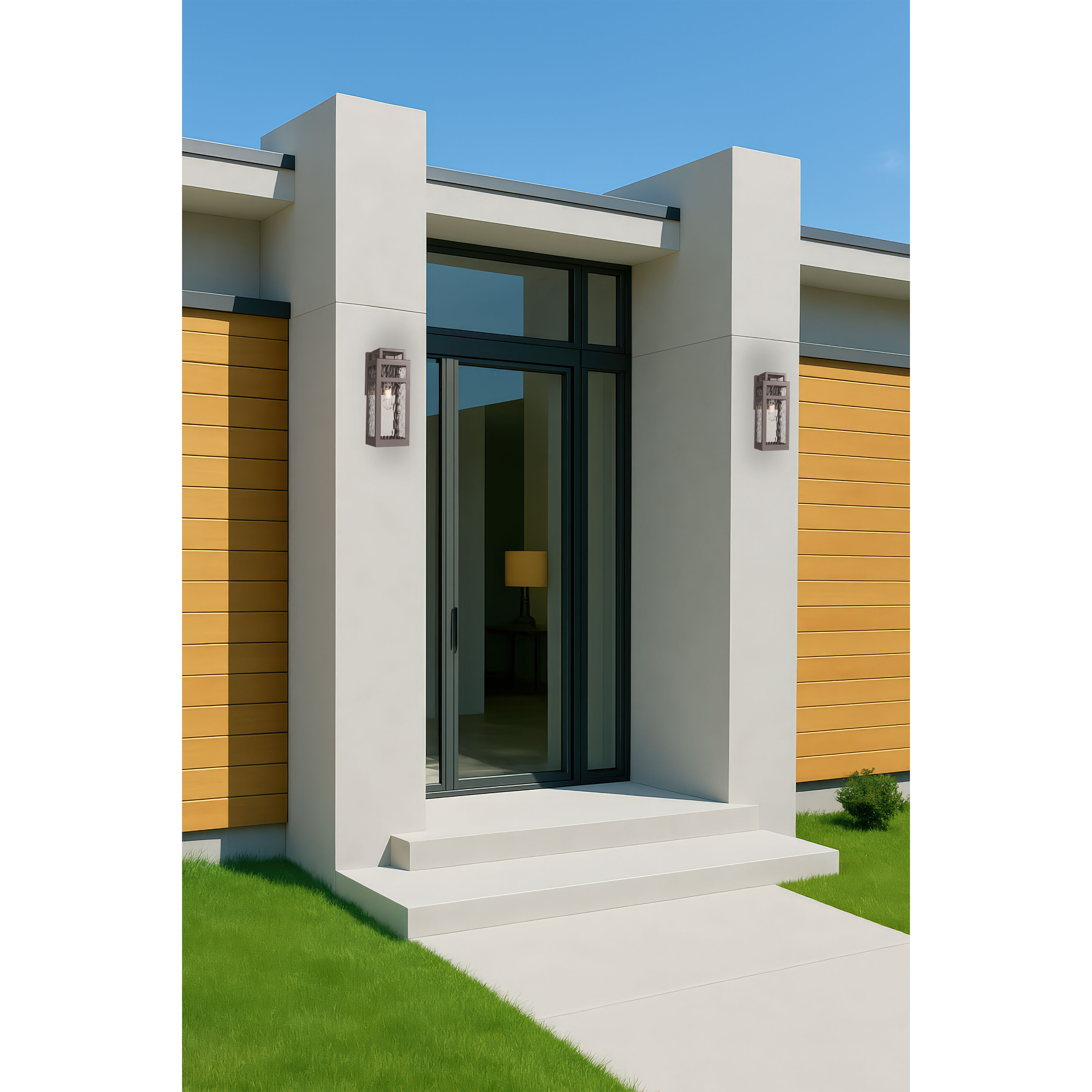 Ridgeway 1 Light 12.5 inch Bronze Outdoor Sconce in Waterglass