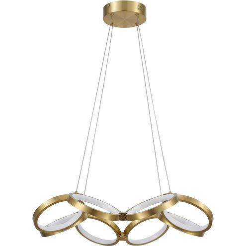 Philo LED 25.75 inch Aged Brass Chandelier Ceiling Light