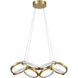 Philo LED 25.75 inch Aged Brass Chandelier Ceiling Light