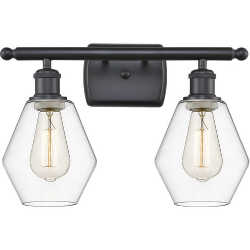 Ballston Cindyrella LED 16 inch Matte Black Bath Vanity Light Wall Light in Clear Glass