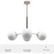 Hepburn 4 Light 30 inch Brushed Nickel Chandelier Ceiling Light, Large