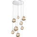 Gem LED 28.1 inch Classic Silver Chandelier Ceiling Light in 3000K LED, Bronze, Round Multi-Port