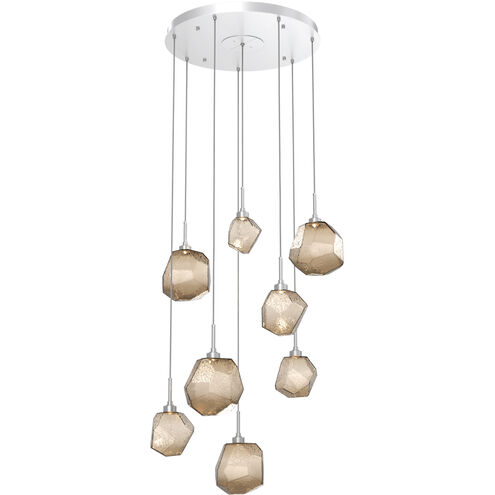 Gem LED 28.1 inch Classic Silver Chandelier Ceiling Light in 3000K LED, Bronze, Round Multi-Port