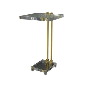 Crystal 22 X 12 inch Gold Side Table, Rectangular