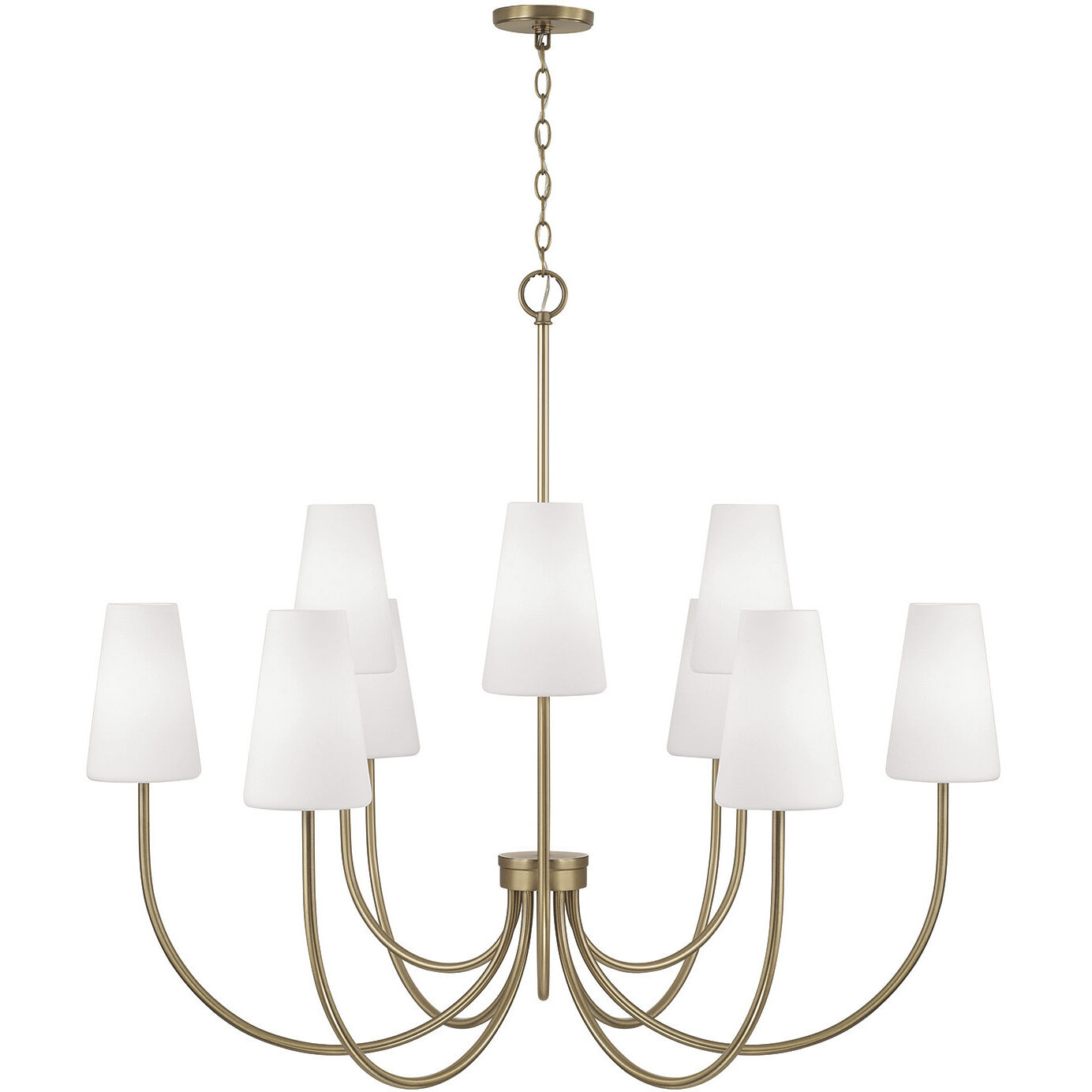 Averitt 9 Light 46 inch Aged Brass Chandelier Ceiling Light