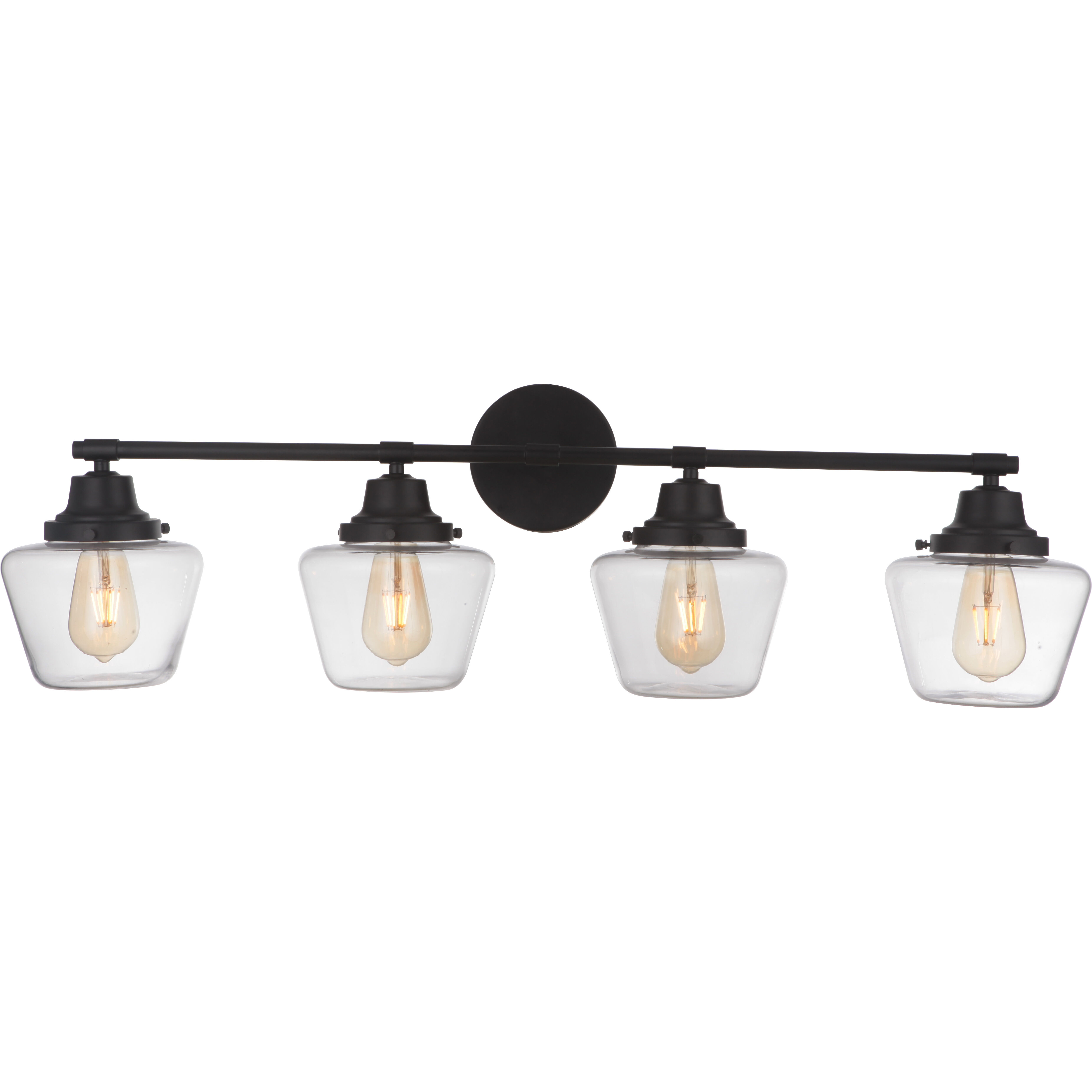 Neighborhood Essex 4 Light 38 inch Flat Black Vanity Light Wall Light, Neighborhood Collection