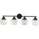 Neighborhood Essex 4 Light 38 inch Flat Black Vanity Light Wall Light, Neighborhood Collection