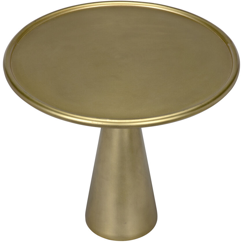 Hiro 17 X 17 inch Antique Brass Side Table, Short