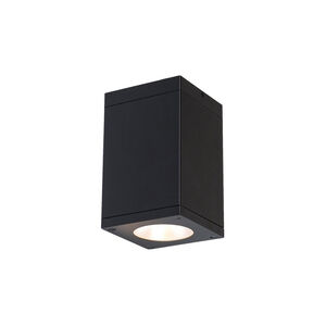 Cube Arch LED 5.5 inch Black Outdoor Flush in Spot, 85, 3500K