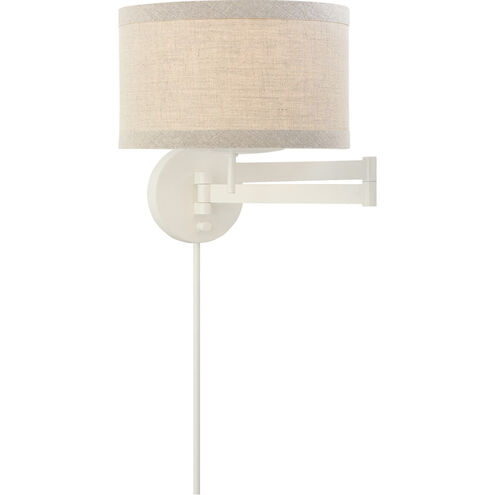 kate spade new york Walker 16 inch 60.00 watt Light Cream Swing Arm Sconce Wall Light in Natural Linen