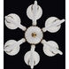Bianca 6 Light 28 inch Winter Brass Chandelier Ceiling Light in White
