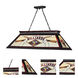 Tiffany Billiard 4 Light 43.75 inch Matte Black Billiard Ceiling Light