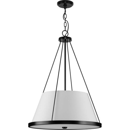 Saffert 3 Light 22 inch Matte Black Pendant Ceiling Light, Design Series