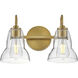 Vera LED 15 inch Lacquered Brass Bath Light Wall Light