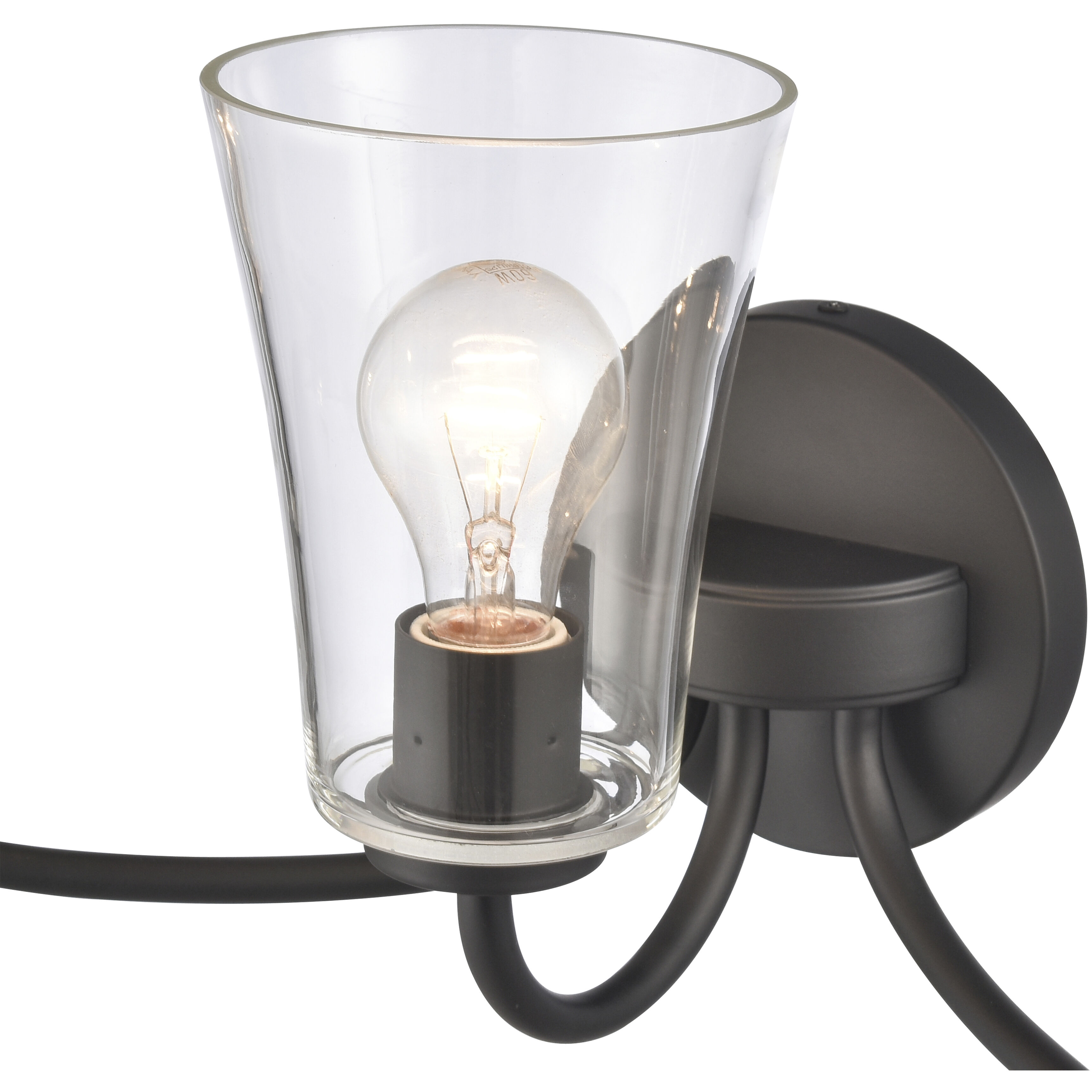 Emily Vanity Light Wall Light in Matte Black