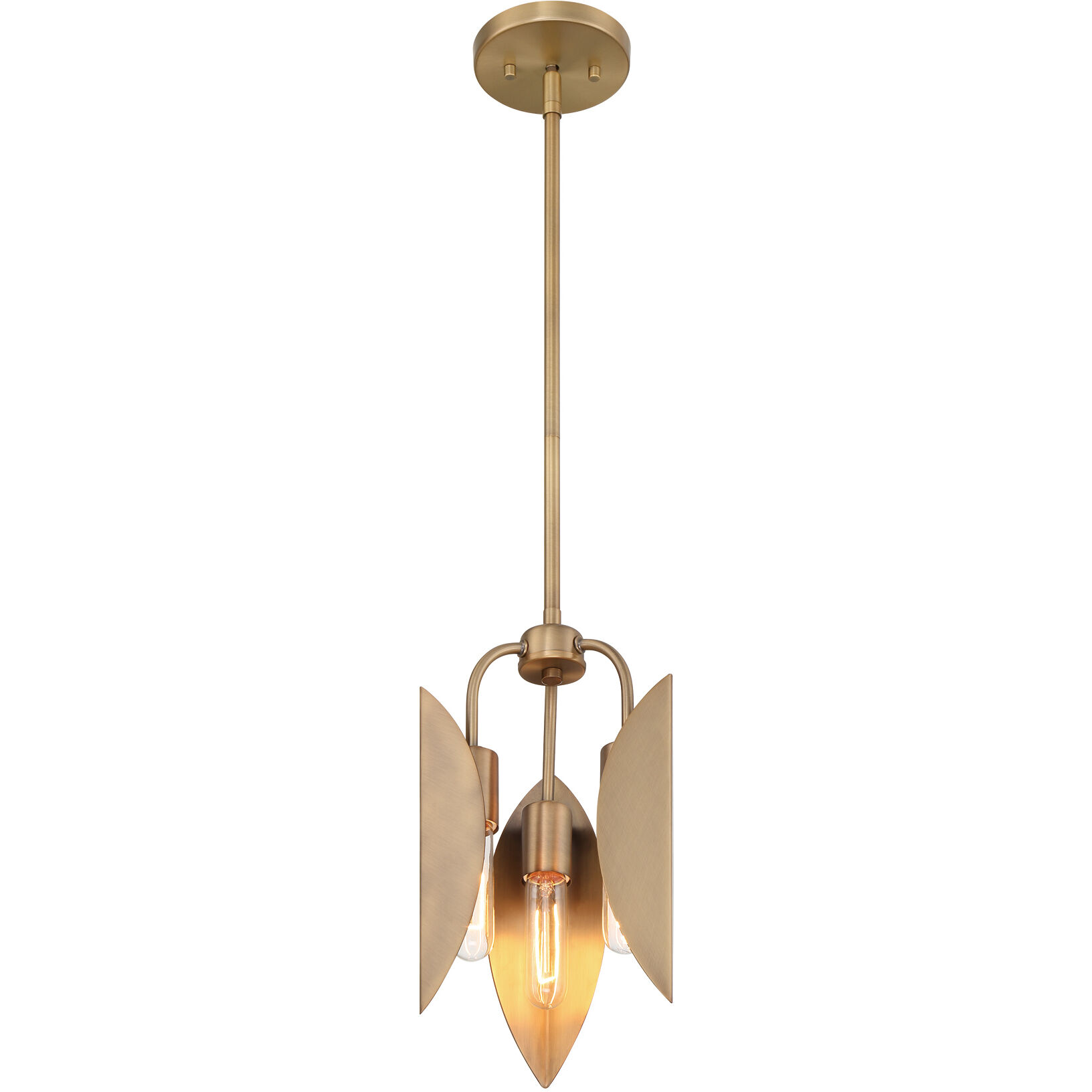 Eden 3 Light 8.5 inch Old Satin Brass Pendant Ceiling Light