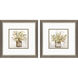 Florals Green and Brown and Rust and Gray Framed Art, Propac